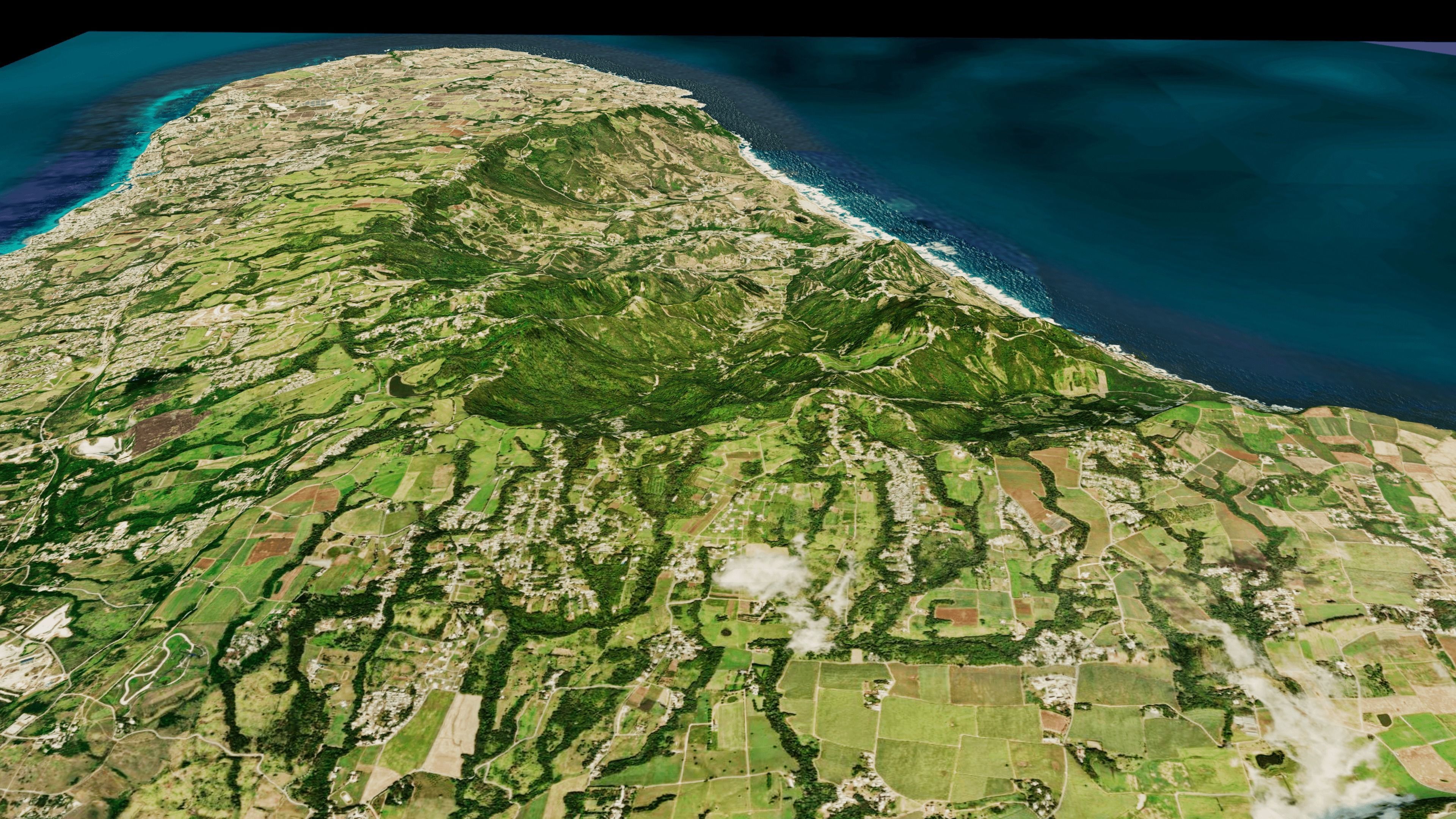 barbados full Island 3d model terrain Low-poly 3D model_8