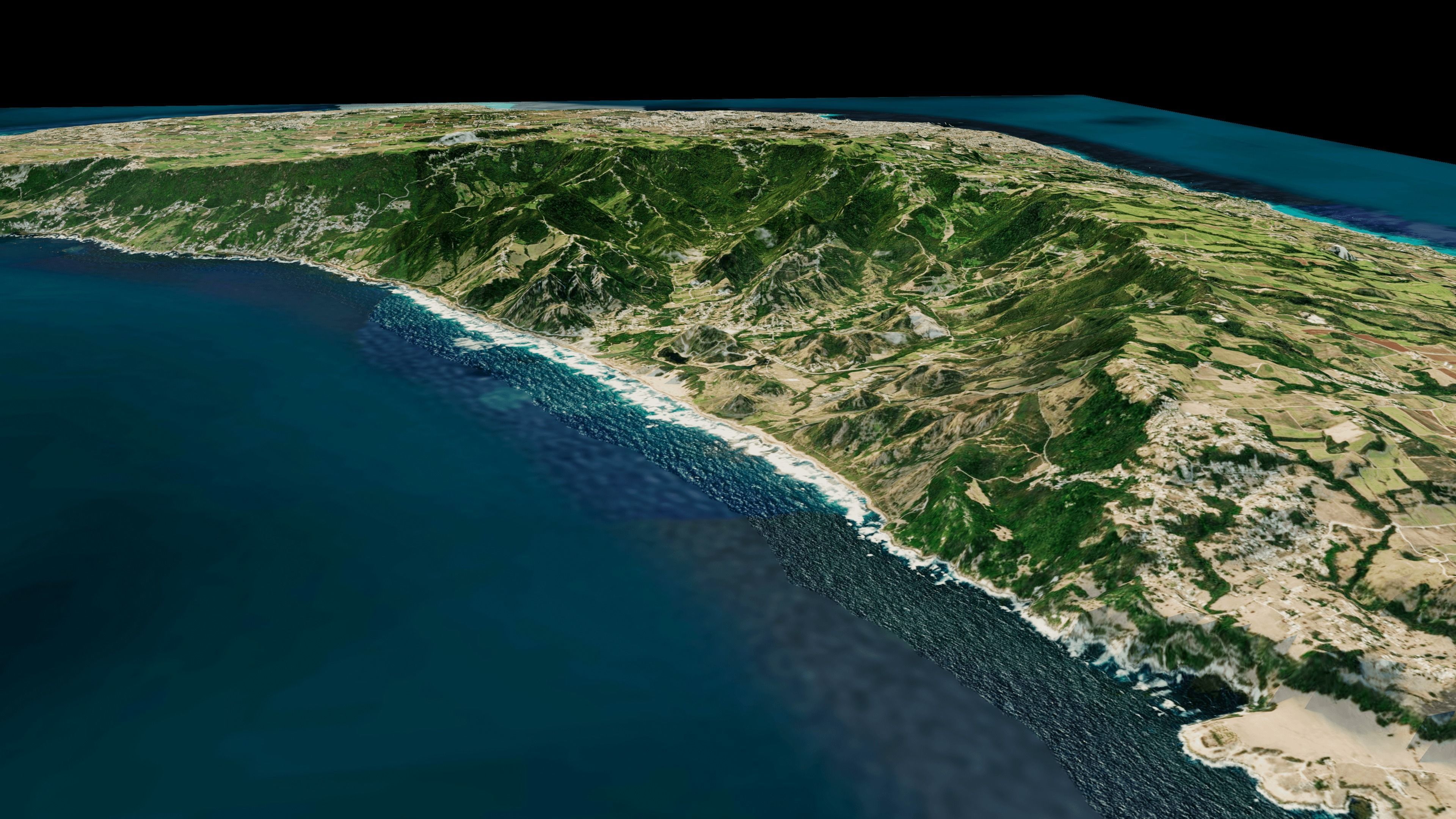 barbados full Island 3d model terrain Low-poly 3D model_7