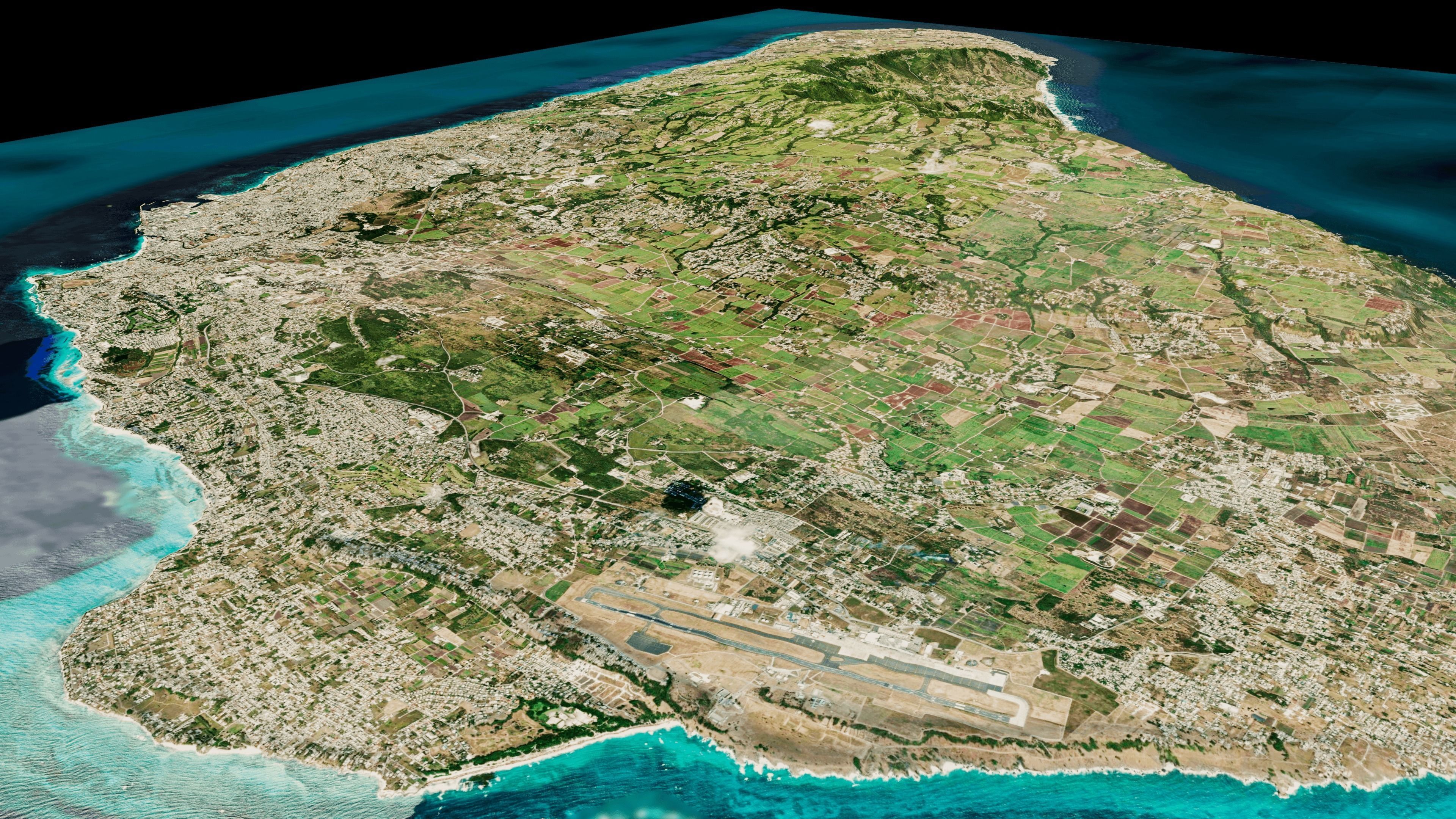 barbados full Island 3d model terrain Low-poly 3D model_11