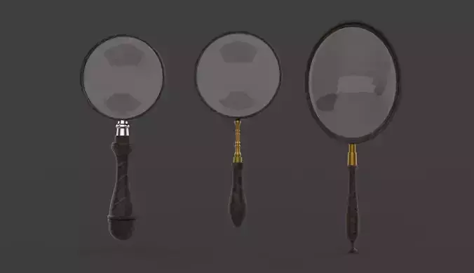  Magnifying Glass Low-poly 3D model