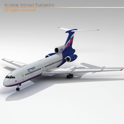 Tu-154 aeroflot 3D model_2