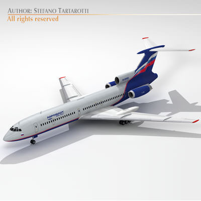 Tu-154 aeroflot 3D model_5