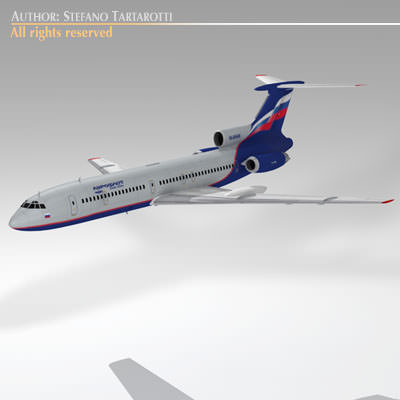 Tu-154 aeroflot 3D model_10