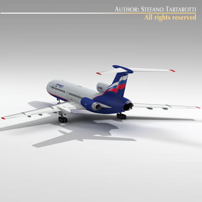 Tu-154 aeroflot 3D model_9