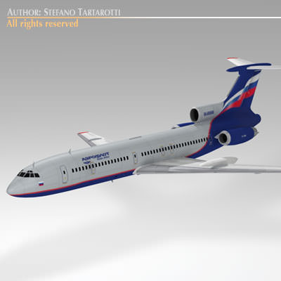 Tu-154 aeroflot 3D model_3