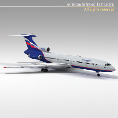 Tu-154 aeroflot 3D model_4