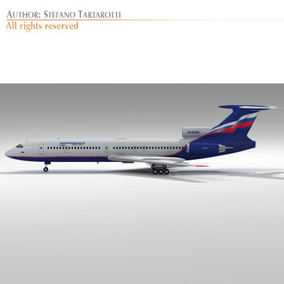 Tu-154 aeroflot 3D model_8