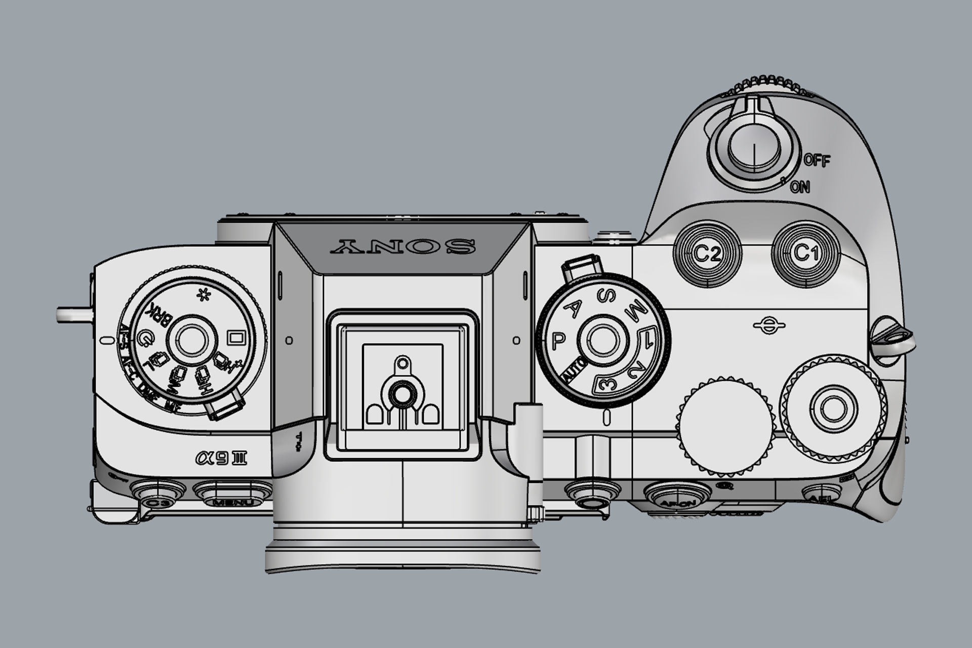Sony Alpha 9 III Body Only 3D model_13