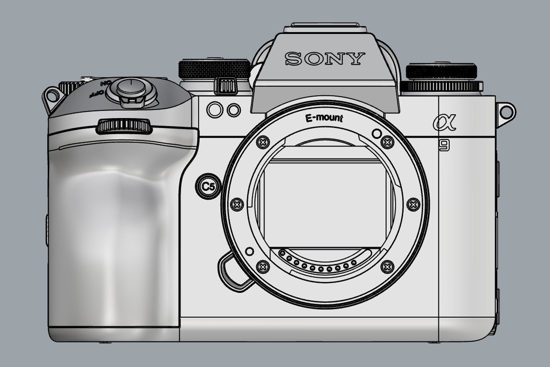 Sony Alpha 9 III Body Only 3D model_11