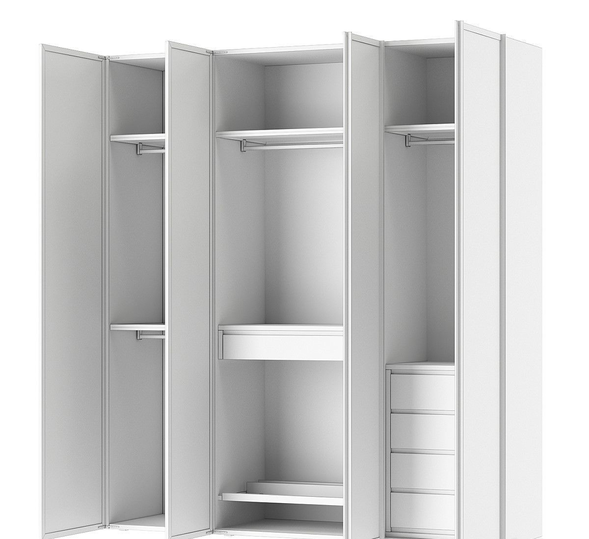 glass wardrobe 3d model  Low-poly 3D model_4