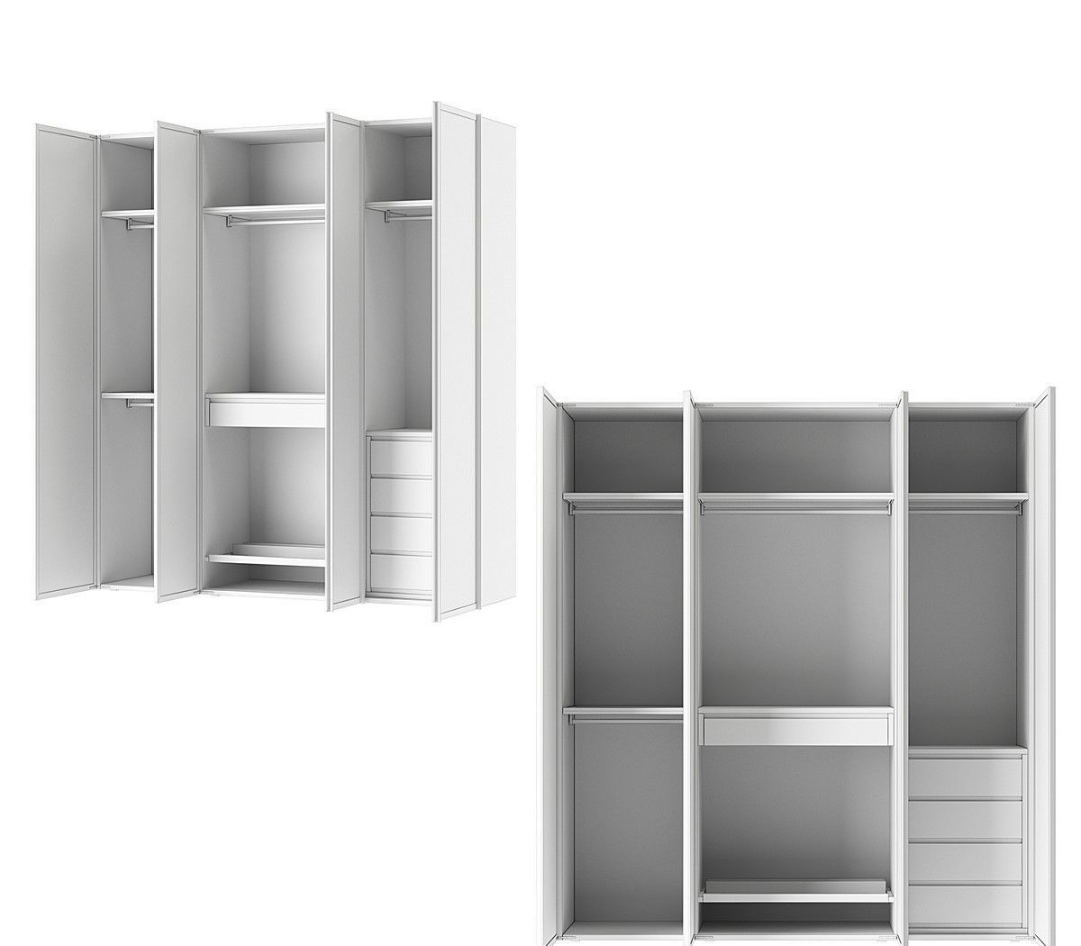glass wardrobe 3d model  Low-poly 3D model_2
