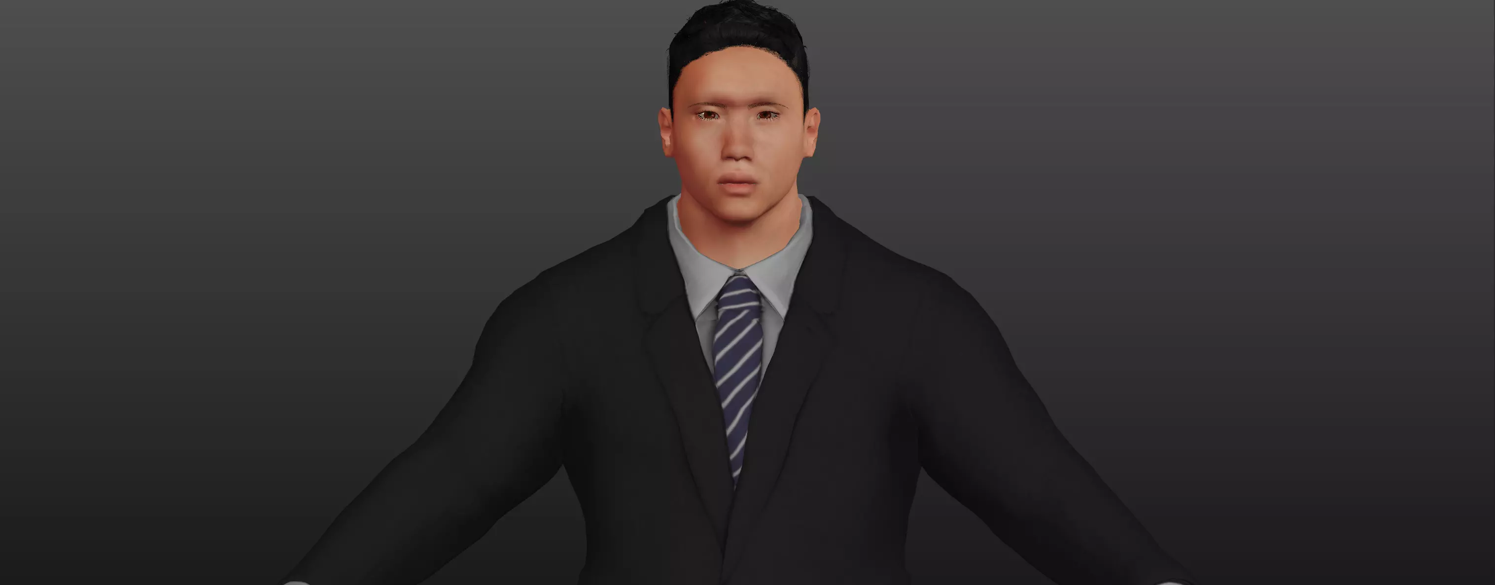 MUSCLE ASIAN MAN 3D model_0