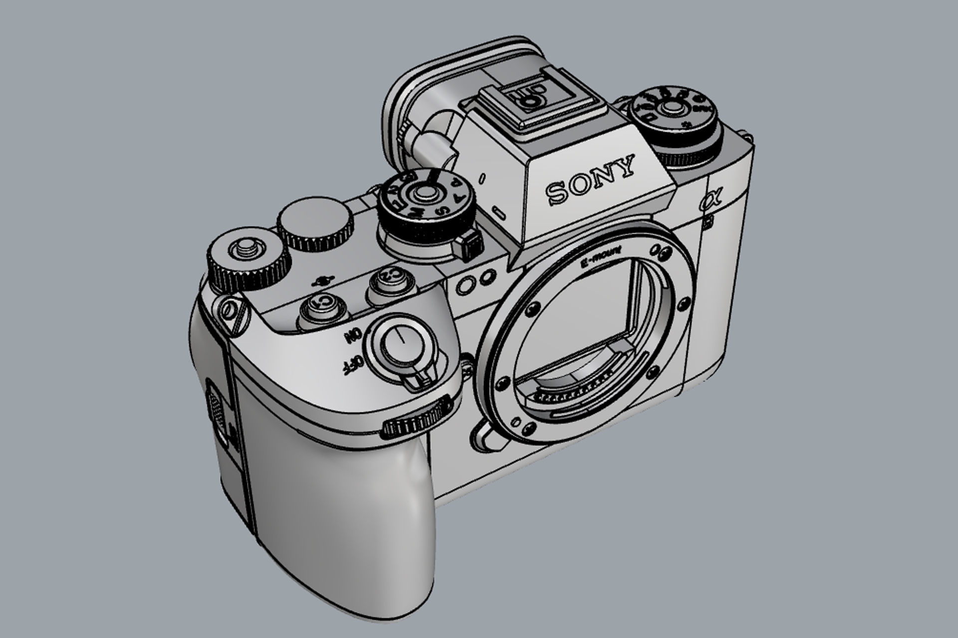 Sony Alpha 9 III with lens 3D model_15