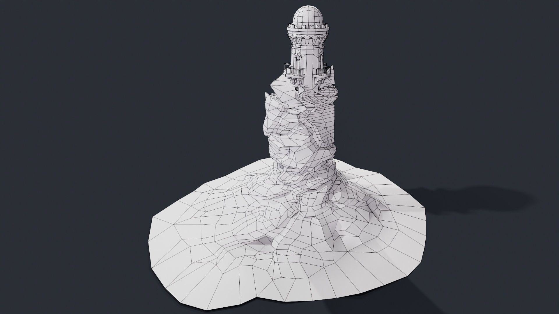 Lava Portal Tower Low-poly 3D model_8