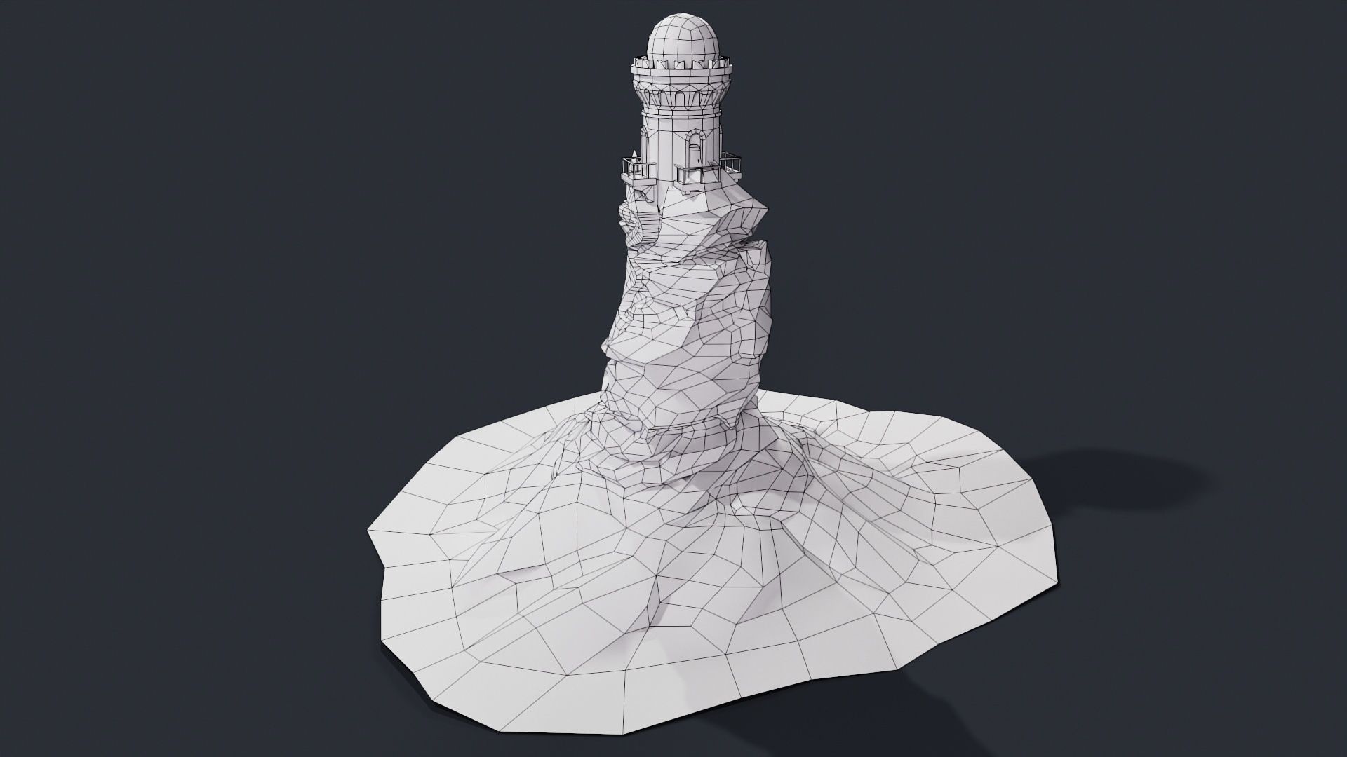 Lava Portal Tower Low-poly 3D model_7