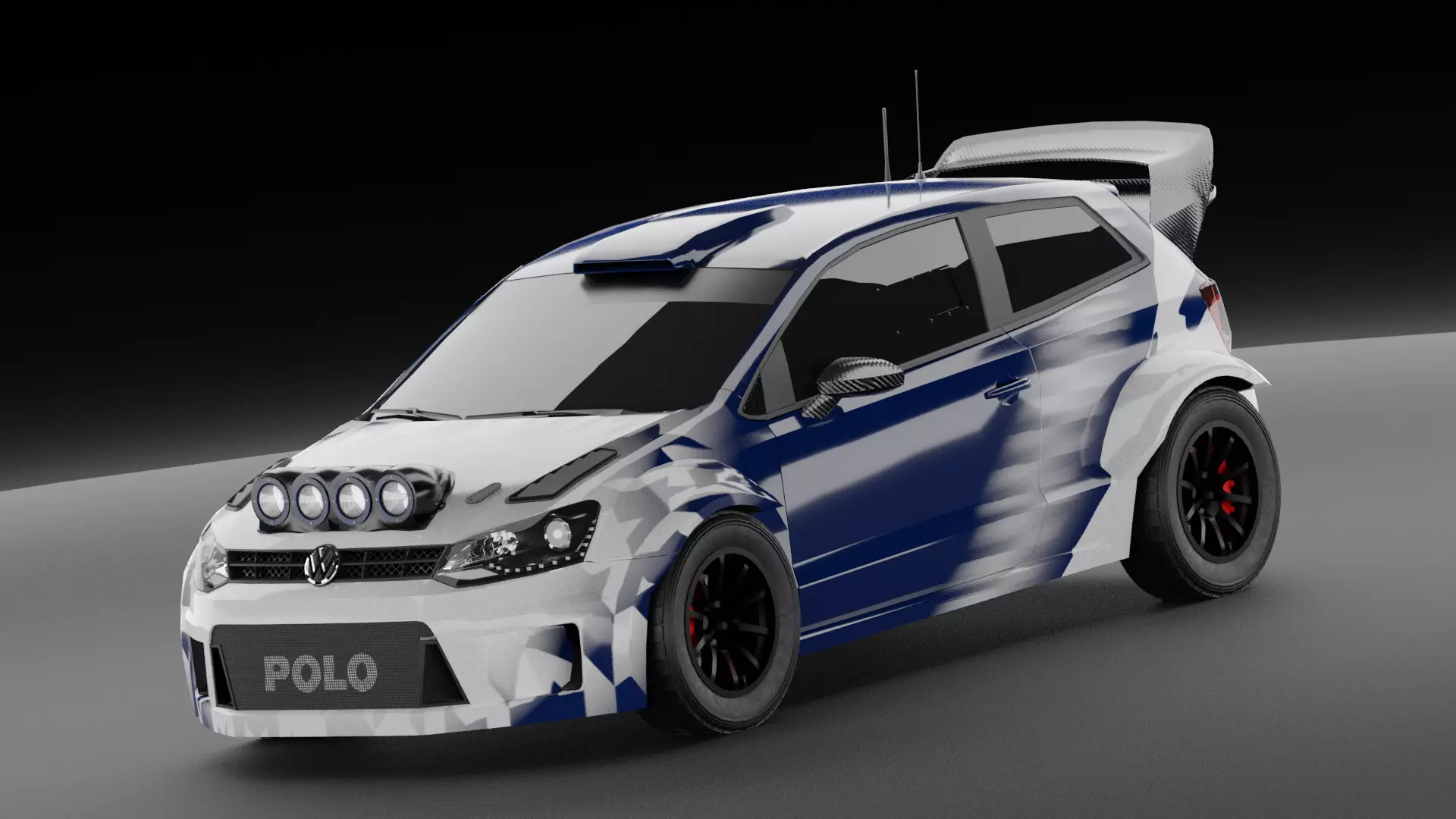 PBR Volkswagen Polo WRC Custom Livery 3d Model Low-poly 3D model
