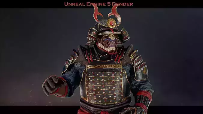 Samurai Ichiro Low-poly 3D model