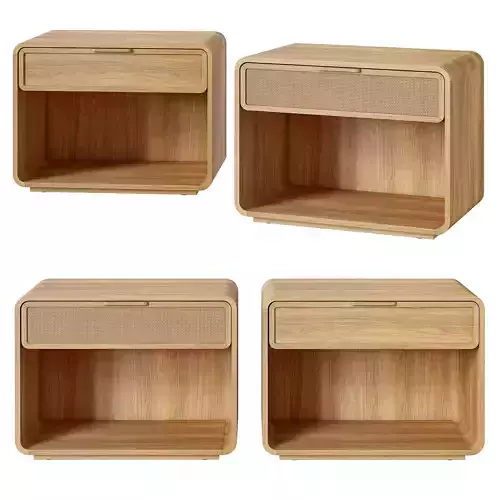 Restoration Hardware Santiago Open Cane nightstand