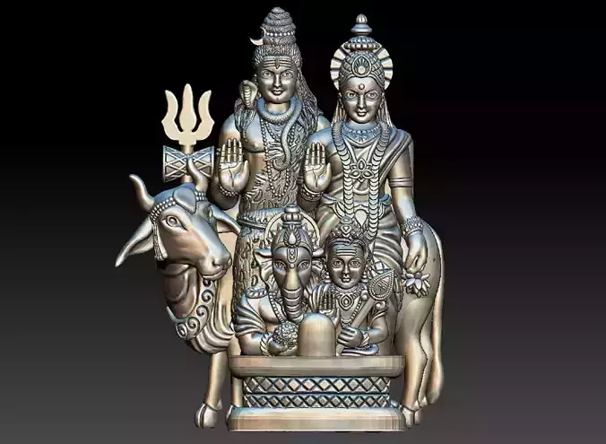 LORD SIVA PARVATI MURUGAN VINAYAGAR 3D print model