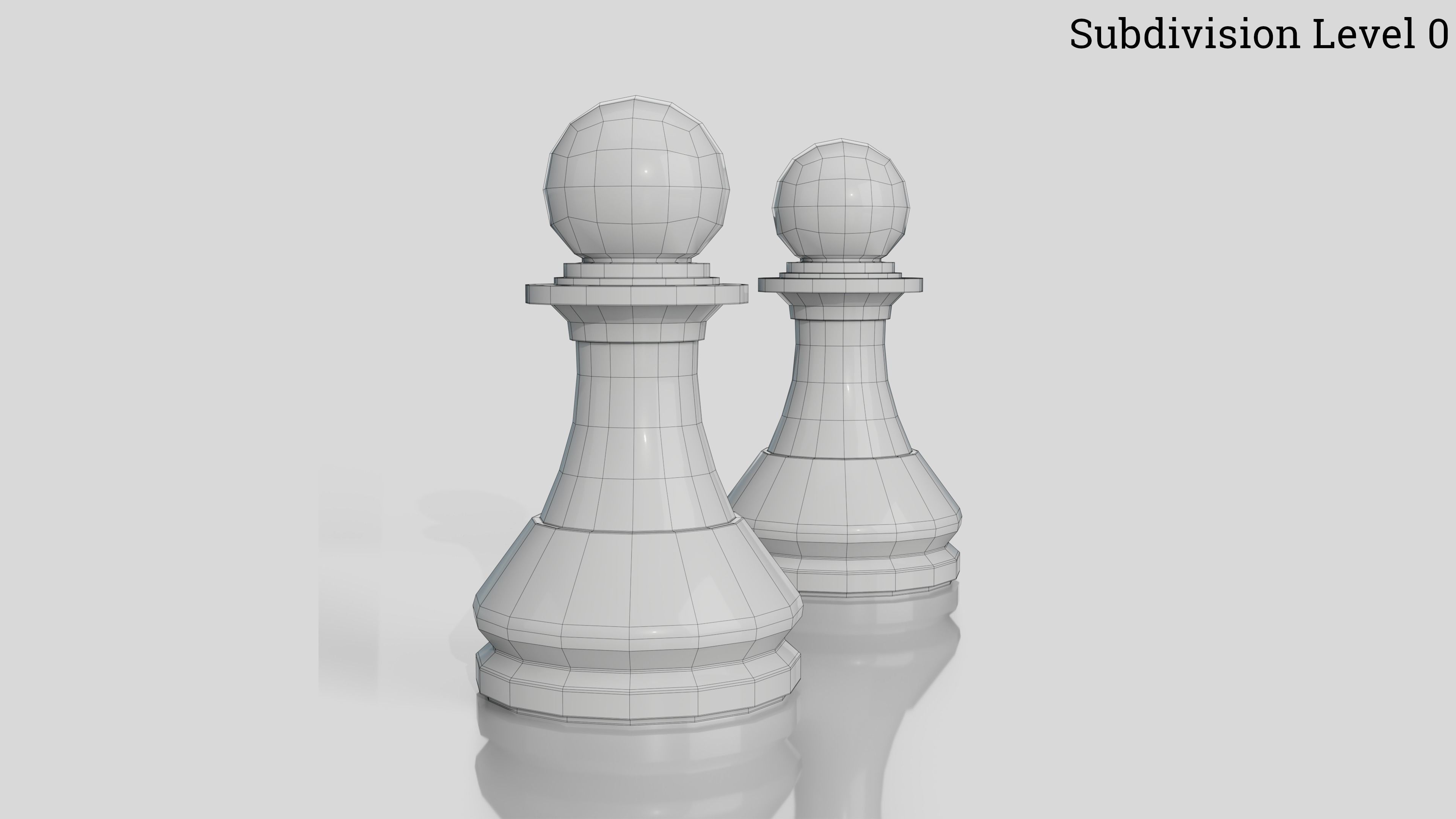 Wooden Chess Set 3D model_27