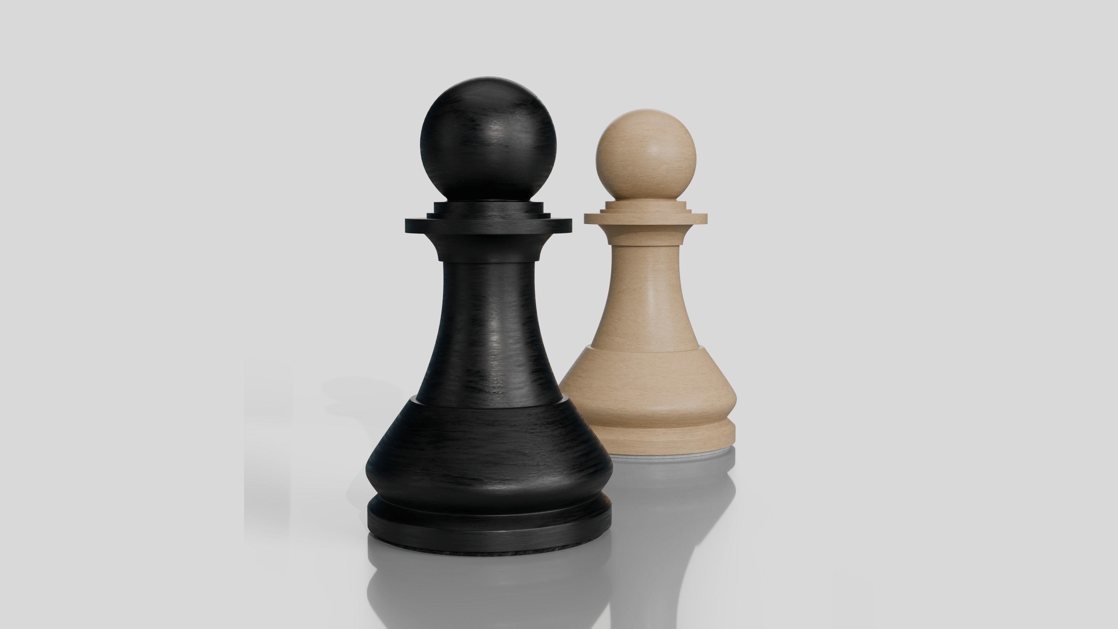 Wooden Chess Set 3D model_26
