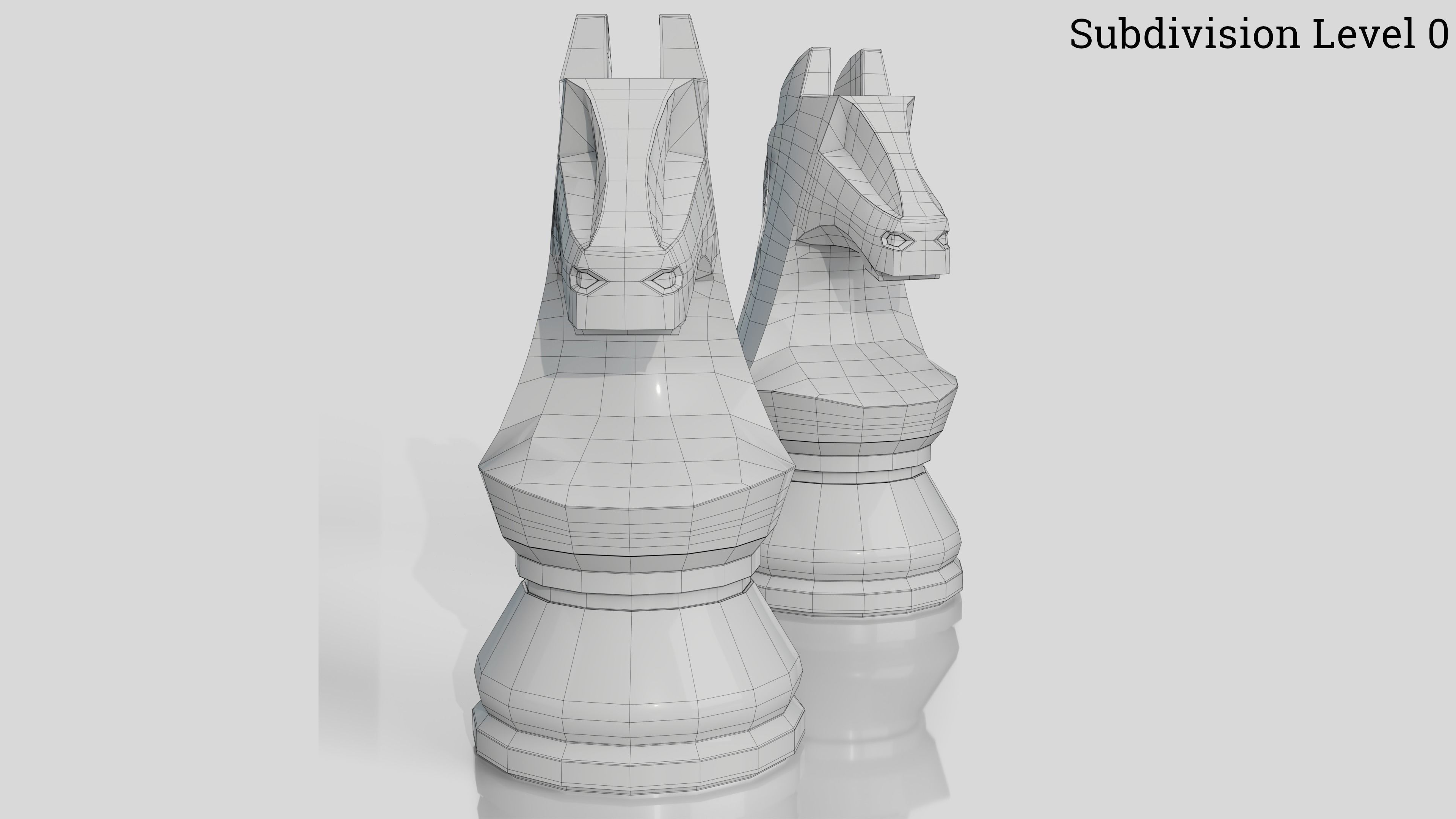 Wooden Chess Set 3D model_21