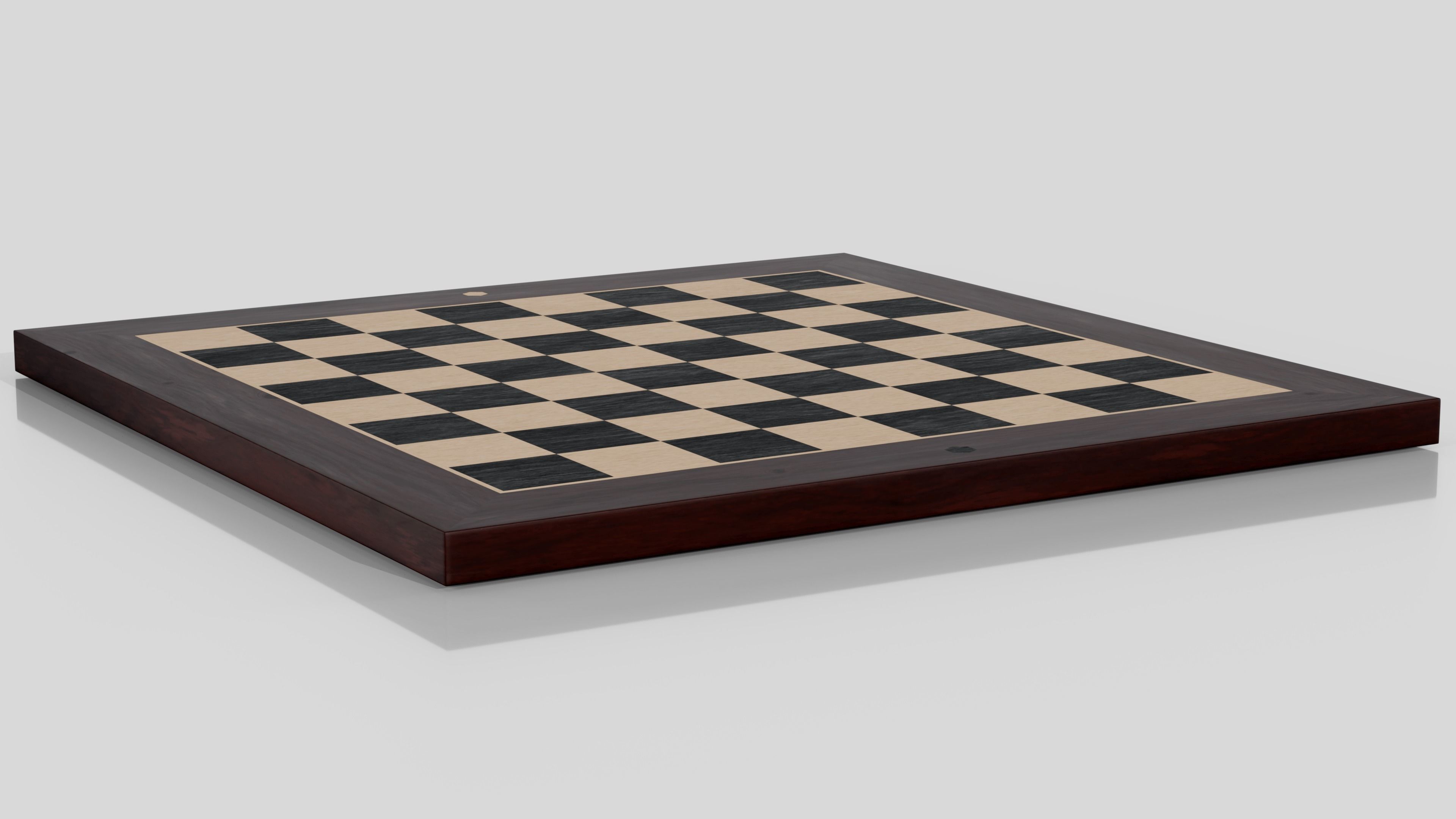 Wooden Chess Set 3D model_8