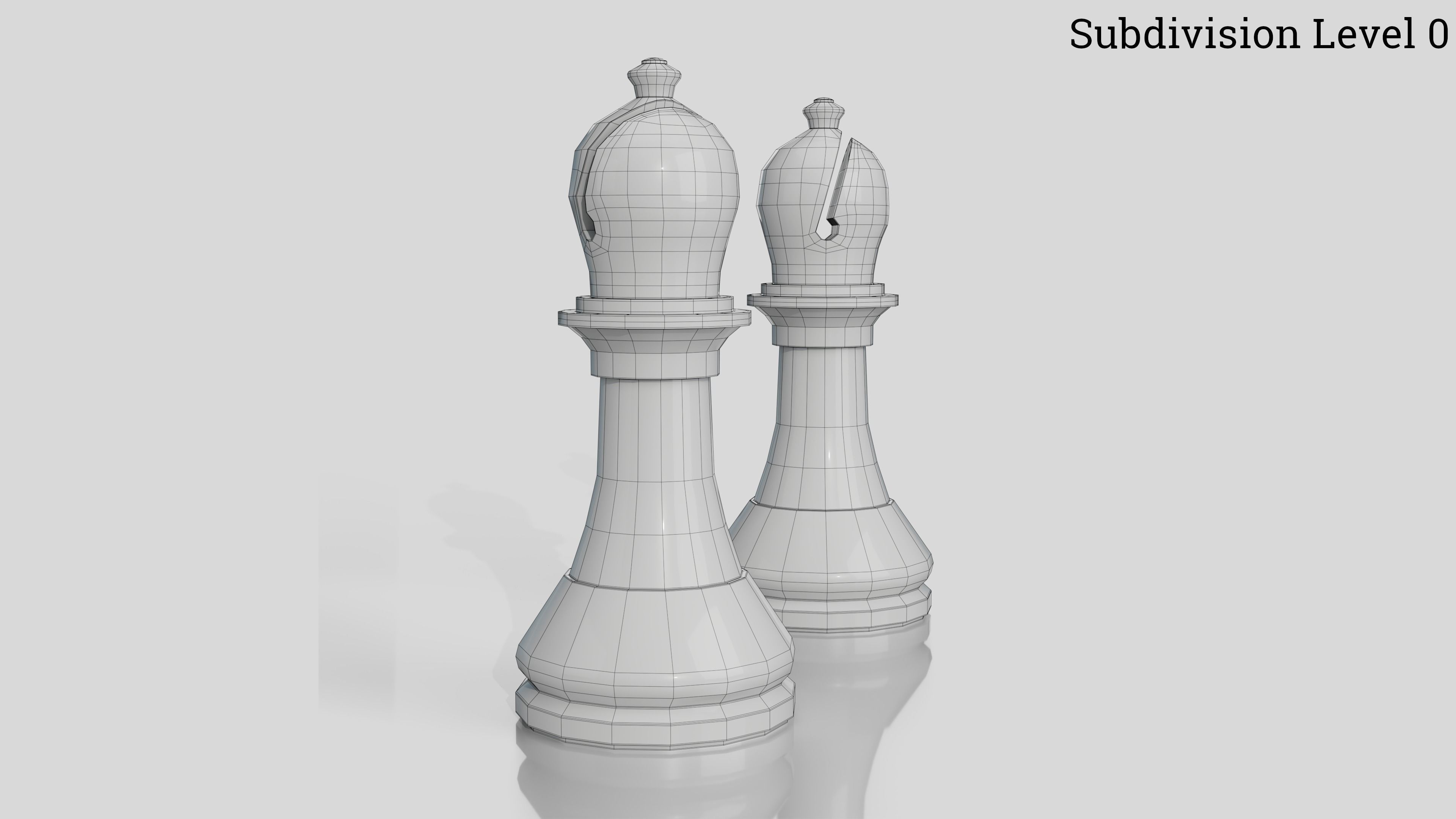 Wooden Chess Set 3D model_18