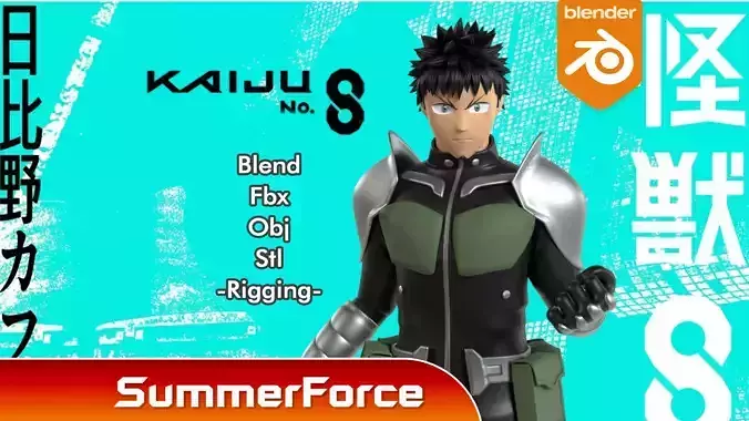 Kafka Hibino - Kaiju no8 3D model