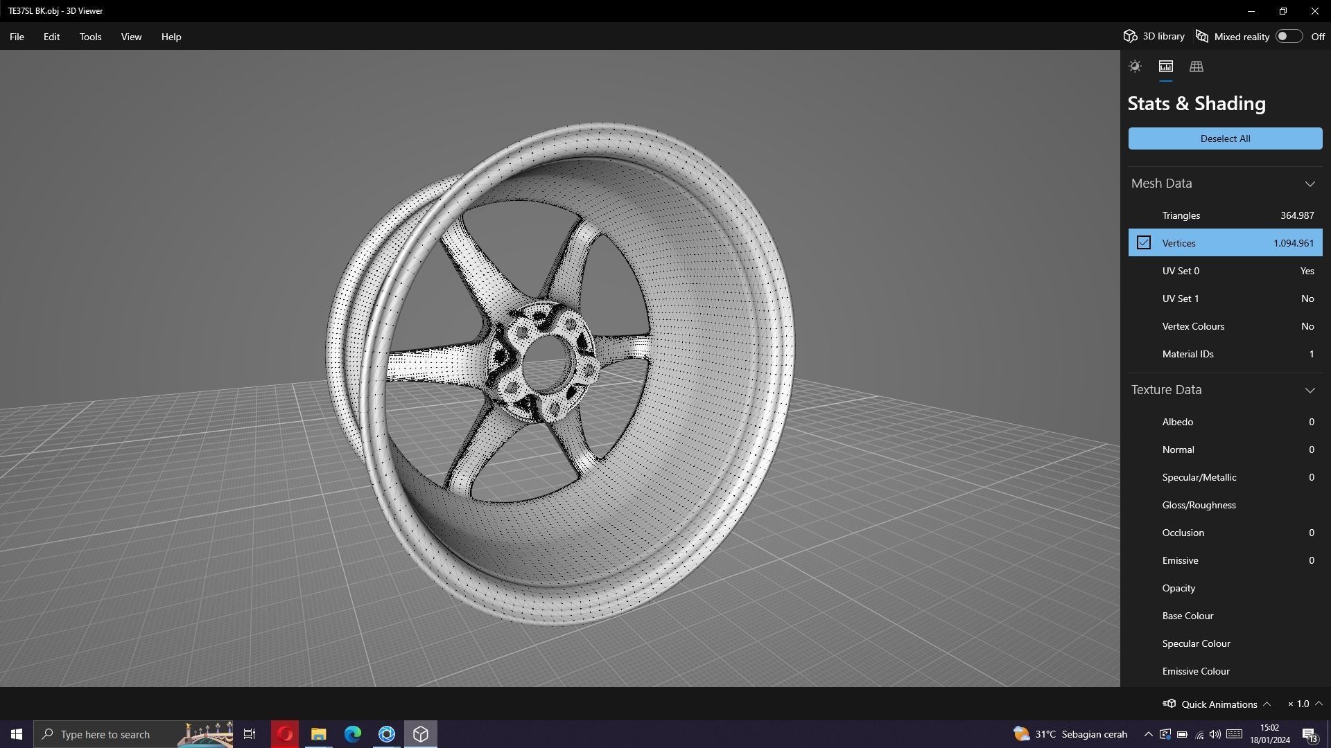 Volk RAYS TE3SL Black Edition III 3D model_7