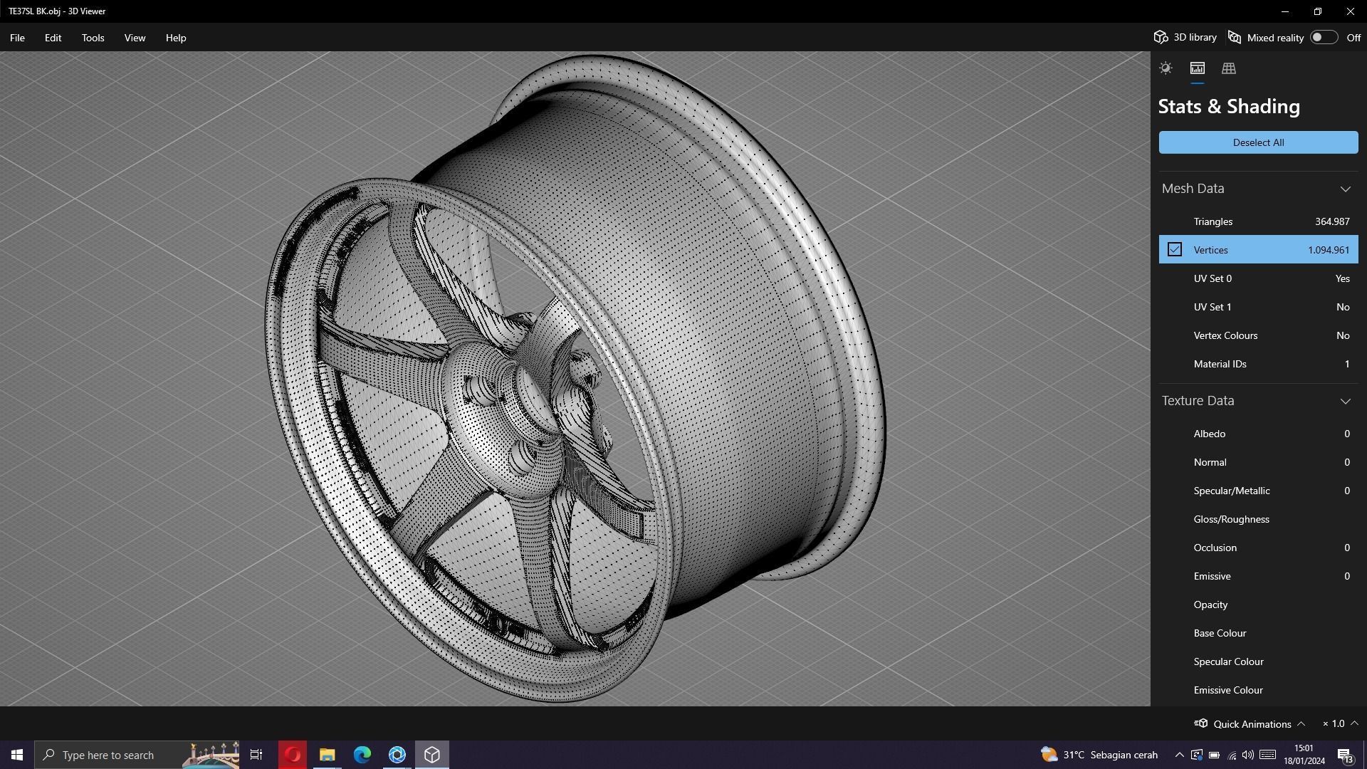 Volk RAYS TE3SL Black Edition III 3D model_5