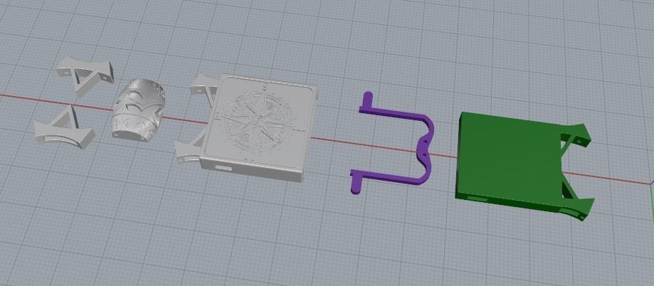 Compass bracelet Model 4953 3D print model_2