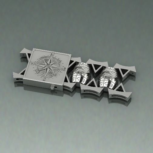 Compass bracelet Model 4953 3D print model_1