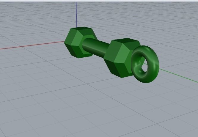 Dumbbell pendant Model 4936 3D print model_4