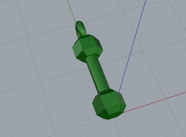 Dumbbell pendant Model 4936 3D print model_5