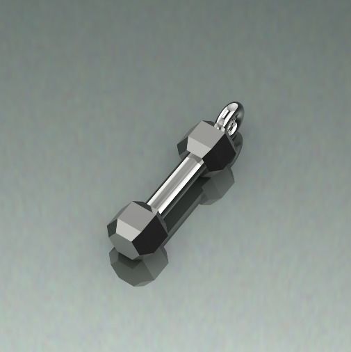 Dumbbell pendant Model 4936 3D print model_1