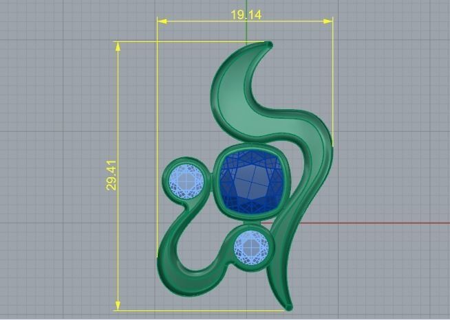 Pendant Model 4932 3D print model_5
