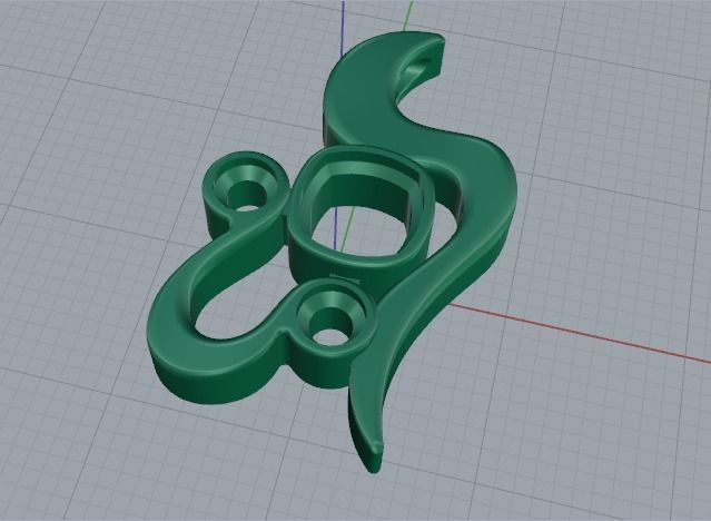 Pendant Model 4932 3D print model_2