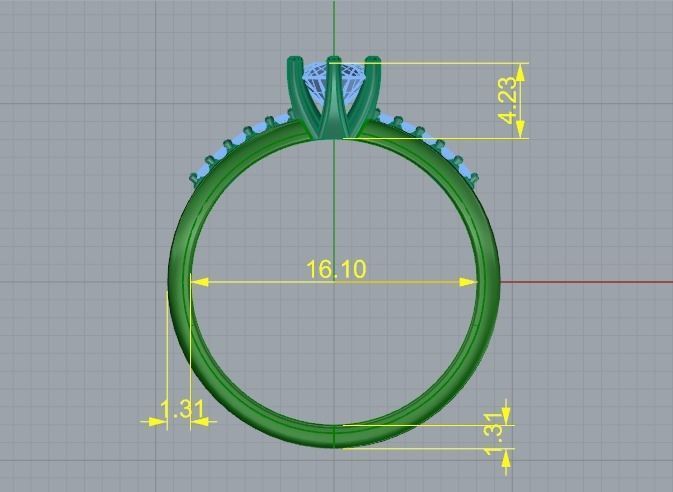 Solitaire ring Model 5005 3D print model_5