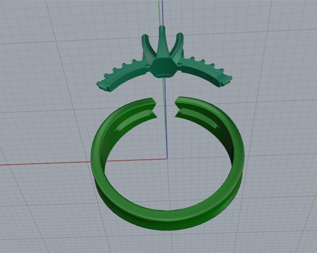 Solitaire ring Model 5005 3D print model_4