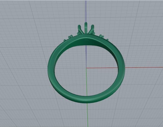 Solitaire ring Model 5003 3D print model_4
