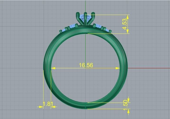 Solitaire ring Model 5003 3D print model_5