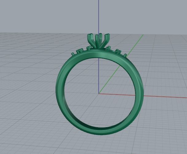 Solitaire ring Model 5003 3D print model_3