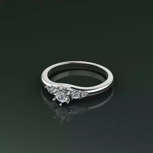 Solitaire ring Model 5003 3D print model_0