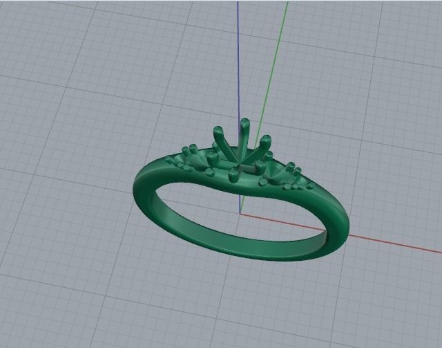 Solitaire ring Model 5003 3D print model_2
