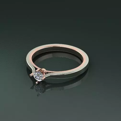 Solitaire ring Model 5002 3D print model