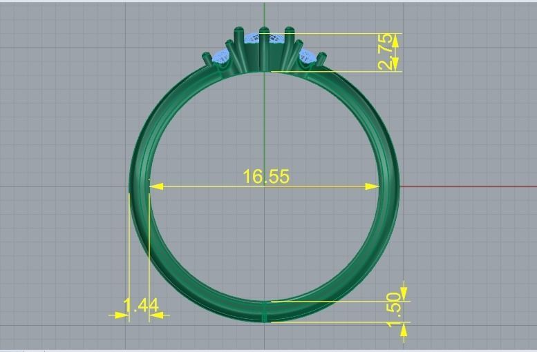 Solitaire ring Model 5001 3D print model_5