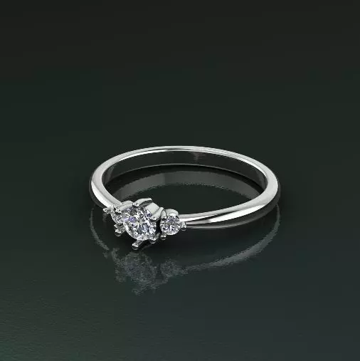 Solitaire ring Model 5001 3D print model_0