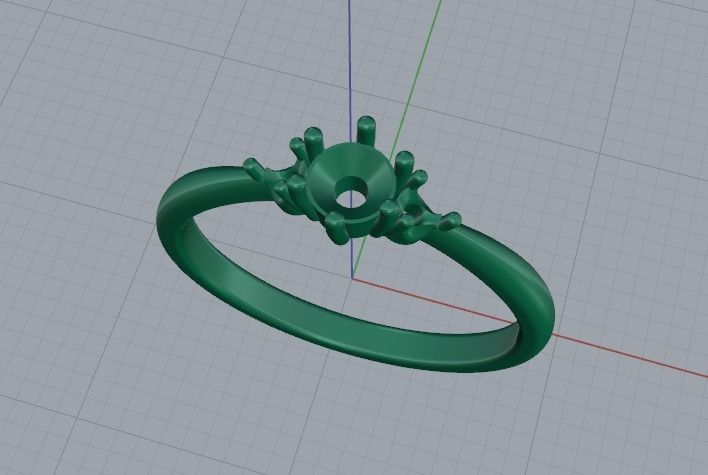 Solitaire ring Model 5001 3D print model_2