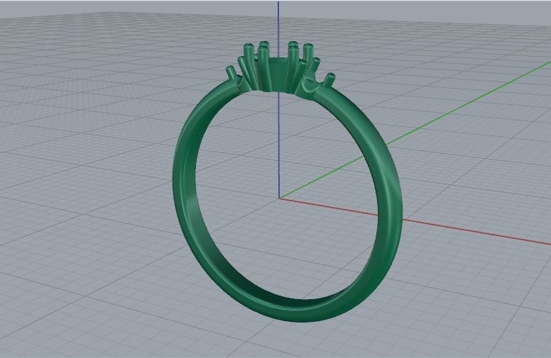 Solitaire ring Model 5001 3D print model_3